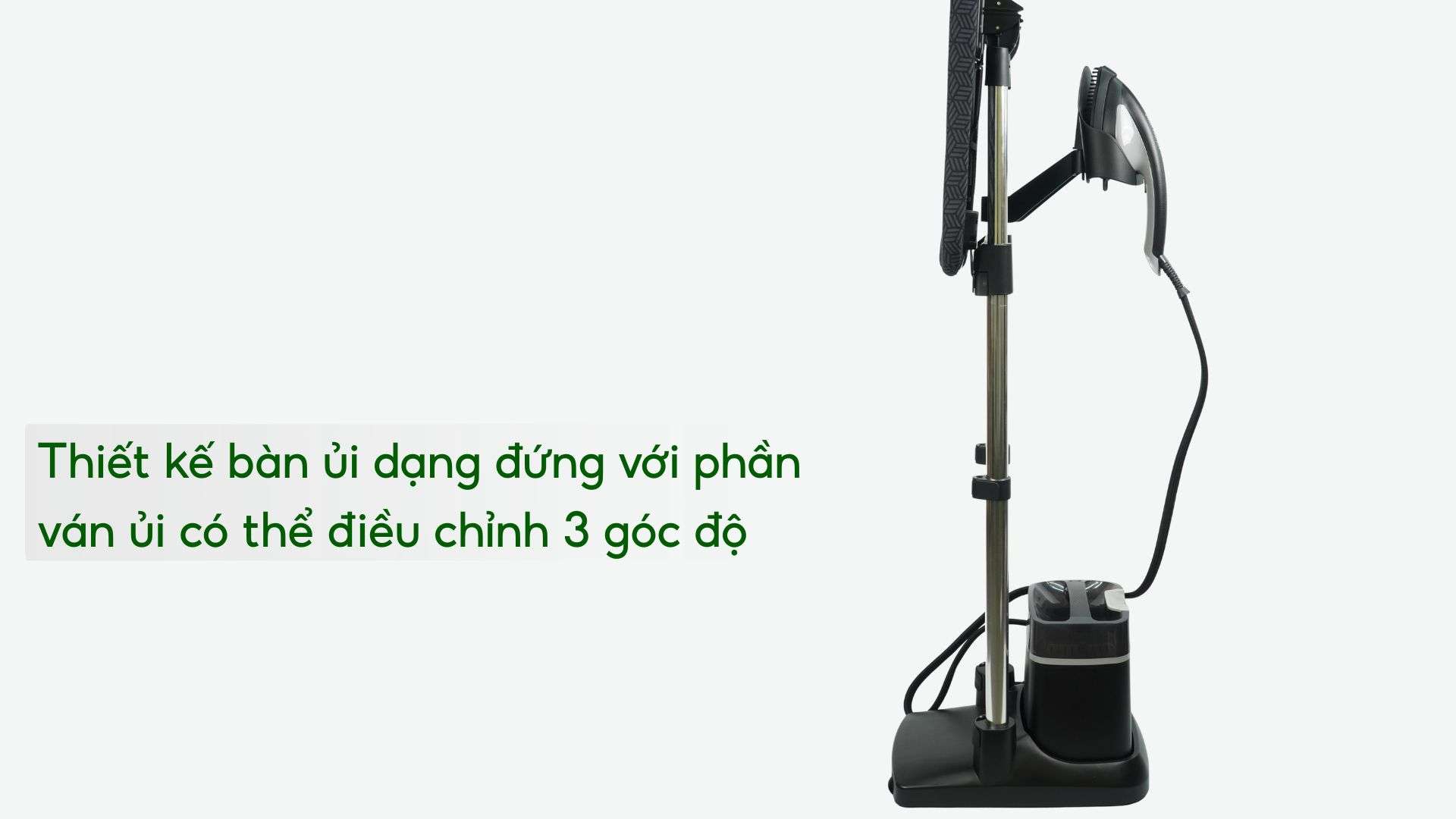 Bàn Ủi Hơi Nước Đứng Tefal Ixeo Plus QT1510E0 1L Thiết kế bàn ủi dạng đứng với phần ván ủi có thể điều chỉnh 3 góc độ