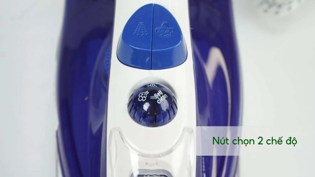 Bàn Ủi Hơi Nước Tefal FV1054L0 180Ml Xanh Nút chọn 2 chế độ