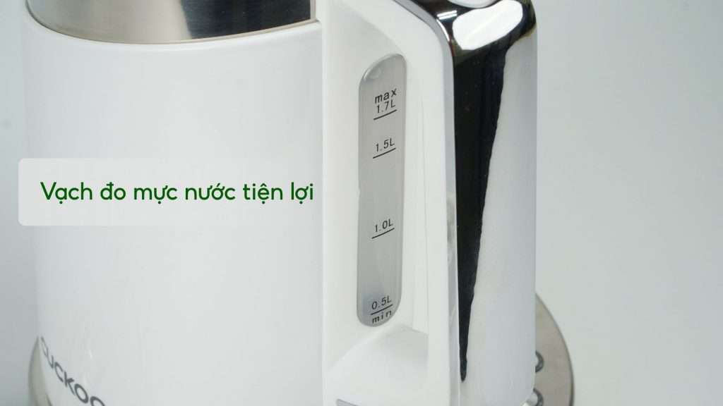 Bình Đun Siêu Tốc Cuckoo (CK-A170T_WHVNCV) 1.7L Trắng Vạch đo mực nước tiện lợi