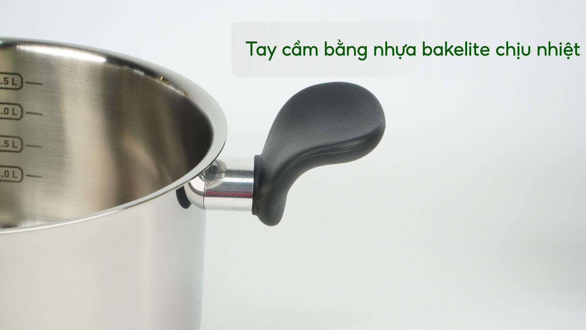Bộ Nồi Tefal E3086S74 16_20_24Cm Xám Bạc Tay cầm bằng nhựa bakelite chịu nhiệt