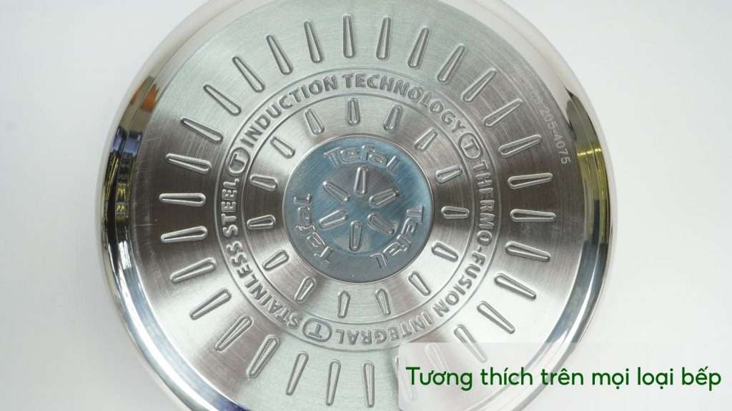 Bộ Nồi Tefal E308S674 16_18_20Cm Xám Bạc Tương thích trên mọi loại bếp