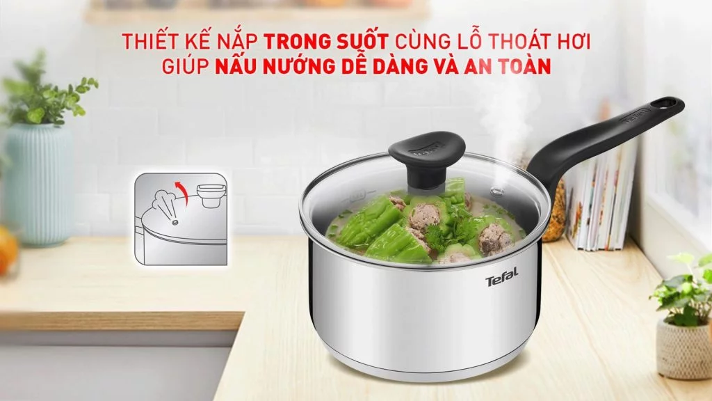 Bộ nồi inox Tefal Primary 161820cm (E308S674) Đa dạng kích thước