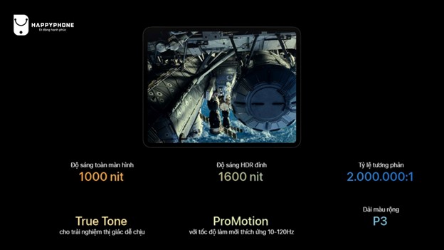 Các đặc điểm nổi bật trên màn hình iPad Pro M4