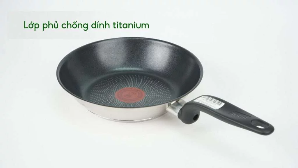 Chảo Chống Dính Tefal Primary E3090204 20Cm Inox Lớp phủ chống dính titanium