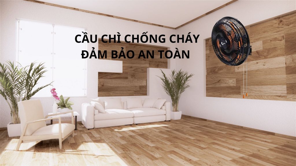 Công nghệ chống cháy an toàn Quạt treo tường Asia Vina 90W (VY637891)