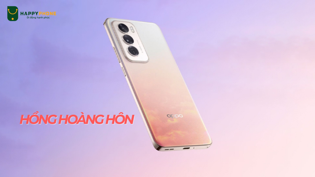 Điện thoại Oppo Reno12 5G (12GB-256GB) màu hồng hoàng hôn