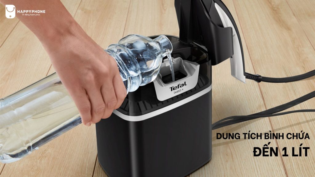 Bàn Ủi Hơi Nước Đứng Tefal QT1510E0 Dung tích bình chứa nước đến 1L, tháo rời dễ dàng