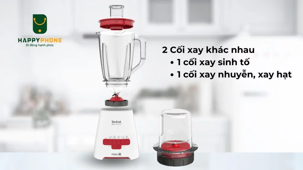 Máy xay sinh tố Tefal 2 Lit (BL477566) có hai loại cối xay