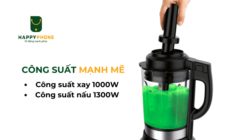 Máy xay sinh tố làm sữa hạt Tefal 1.75 lít BL967B66 có công suất mạnh mẽ