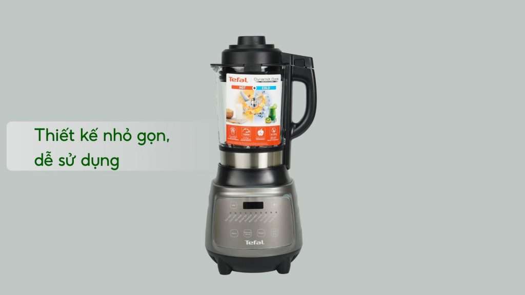Máy xay sinh tố làm sữa hạt Tefal BL967B66 1.75L Xám Thiết kế nhỏ gọn, dễ sử dụng