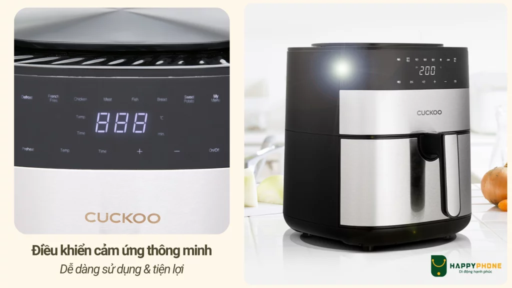NỒI CHIÊN KHÔNG DẦU CUCKOO 5.5 LÍT CAF-G0510T điều khiển cảm ứng thông minh