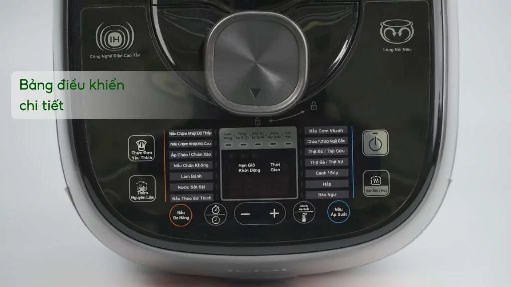 Nồi Áp Suất Tefal CY638868 5L Đen&Xám Bảng điều khiển chi tiết