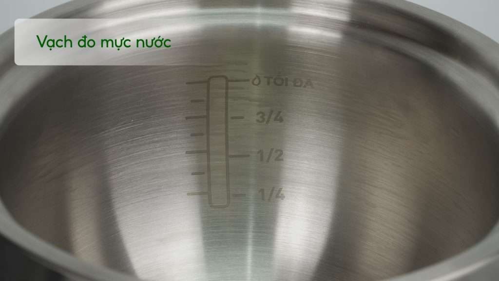 Nồi Áp Suất Tefal CY638868 5L Đen&Xám Vạch đo mực nước