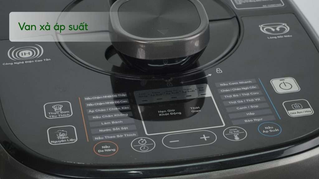 Nồi Áp Suất Tefal CY638868 5L Đen&Xám Van xả áp suất