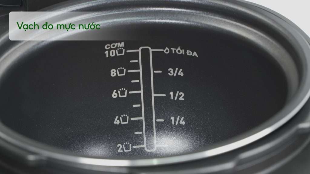 Nồi Áp Suất Tefal CY638868 5L Đen&Xám thước đo mực nước