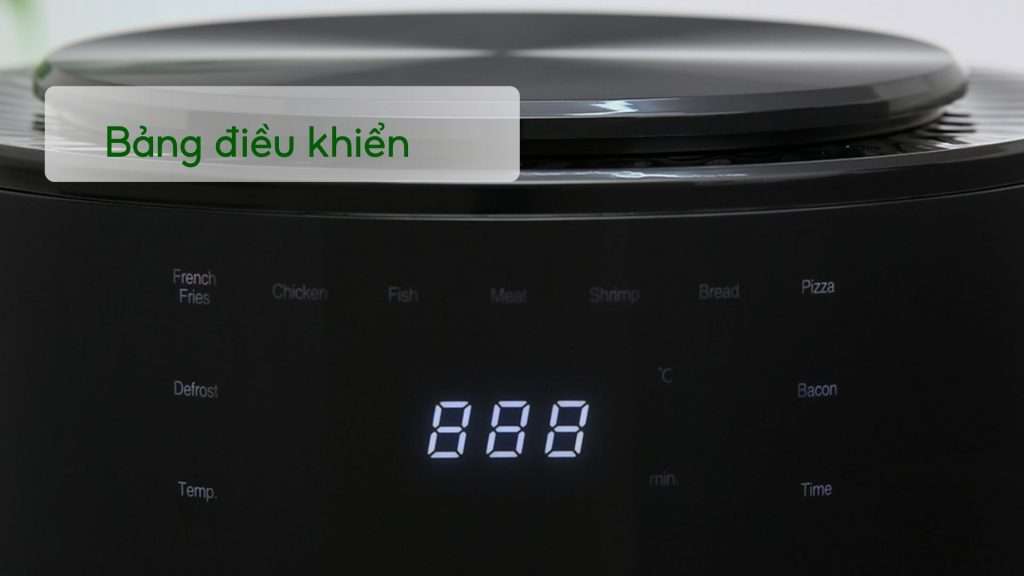 Nồi Chiên Không Dầu Cuckoo (CAF-F0410T_BKVNCV) 4.7L Đen Bảng điều khiển