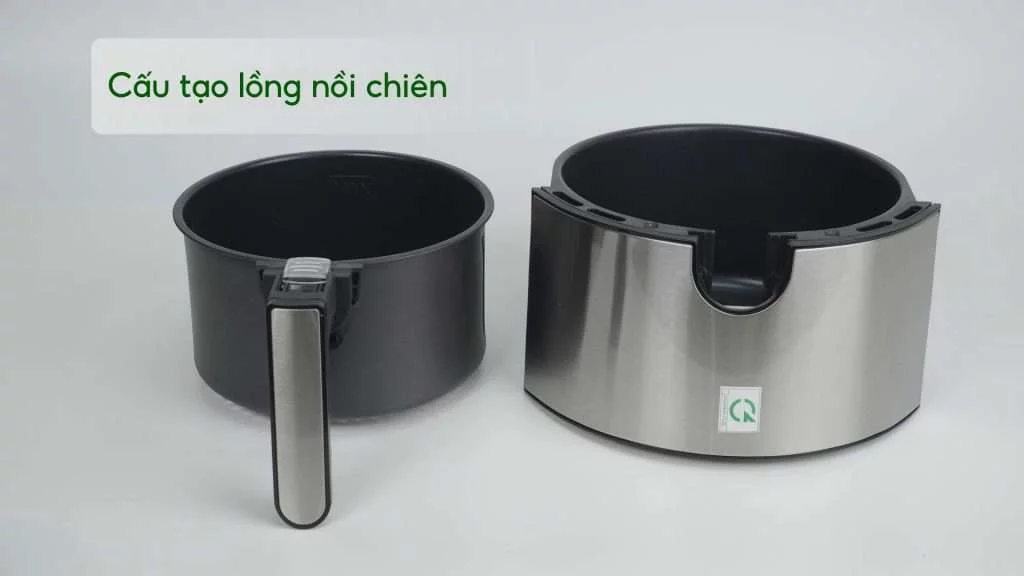 Nồi Chiên Không Dầu Cuckoo (CAF-F0410T_BKVNCV) 4.7L Đen Cấu tạo lồng nồi chiên