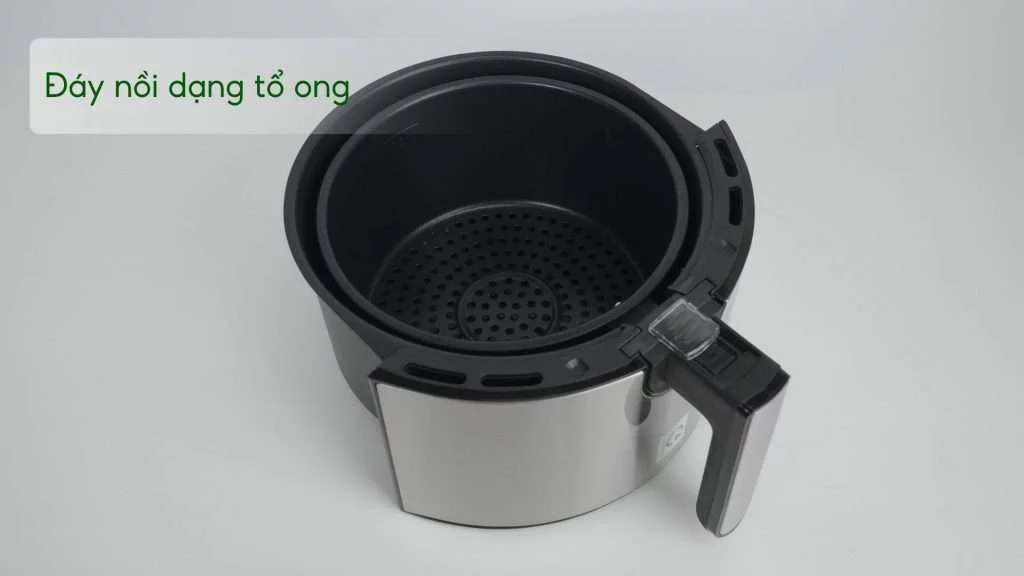 Nồi Chiên Không Dầu Cuckoo (CAF-F0410T_BKVNCV) 4.7L Đen Đáy nồi dạng tổ ong