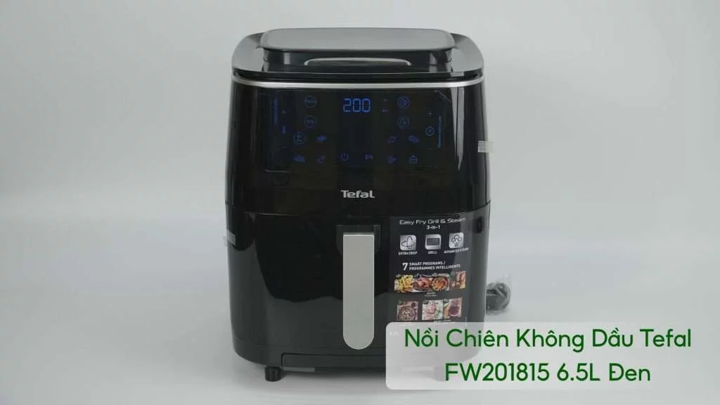 Nồi Chiên Không Dầu Tefal FW201815 6.5L Màu Đen