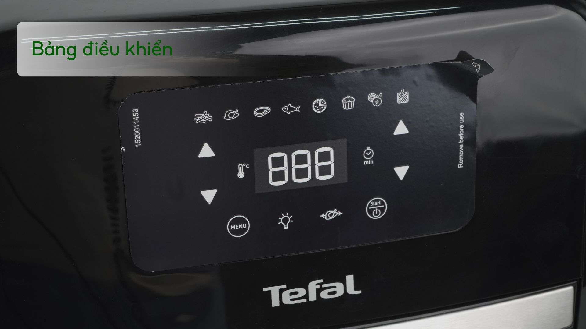 Nồi Chiên Không Dầu Tefal FW501815 11L Đen bảng điều khiển