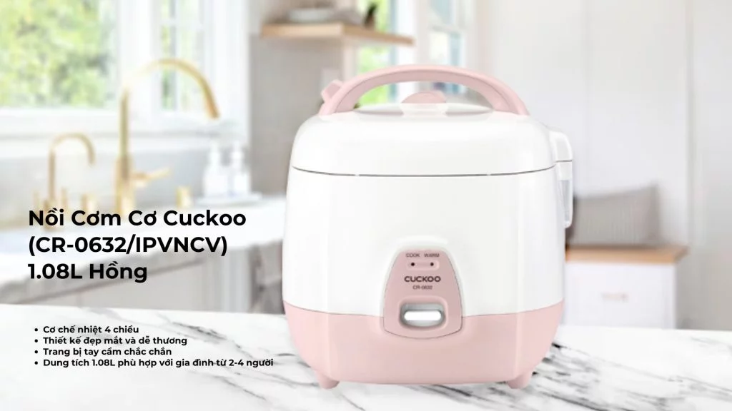 Nồi Cơm Cơ Cuckoo (CR-0632_IPVNCV) 1.08L - Đặc điểm nổi bật