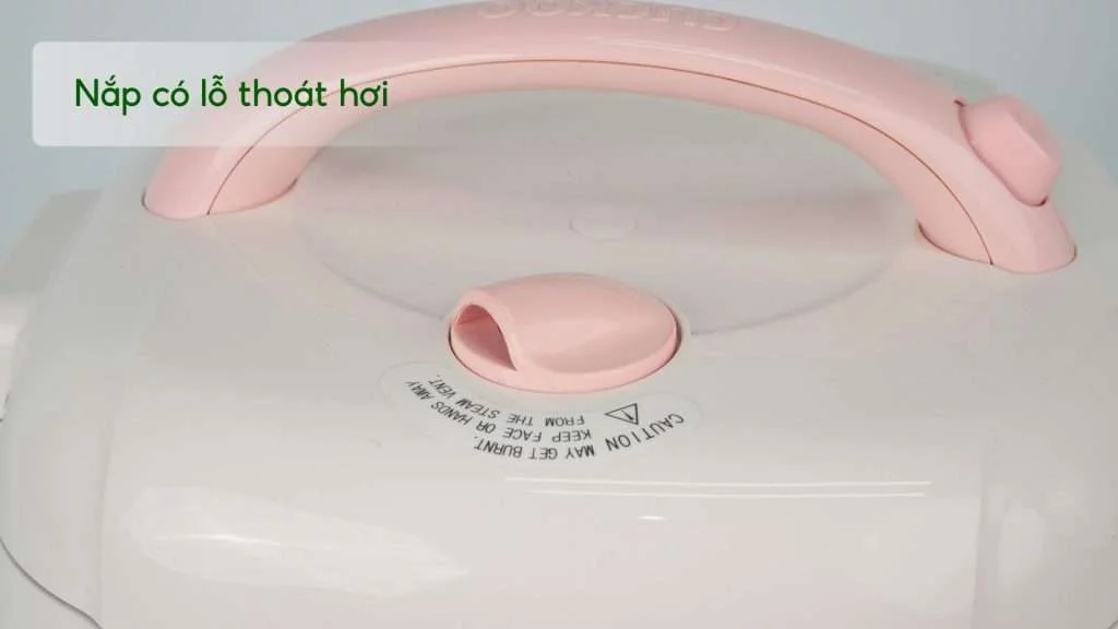 Nồi Cơm Cơ Cuckoo (CR-0632_IPVNCV) 1.08L Hồng Nắp có lỗ thoát hơi