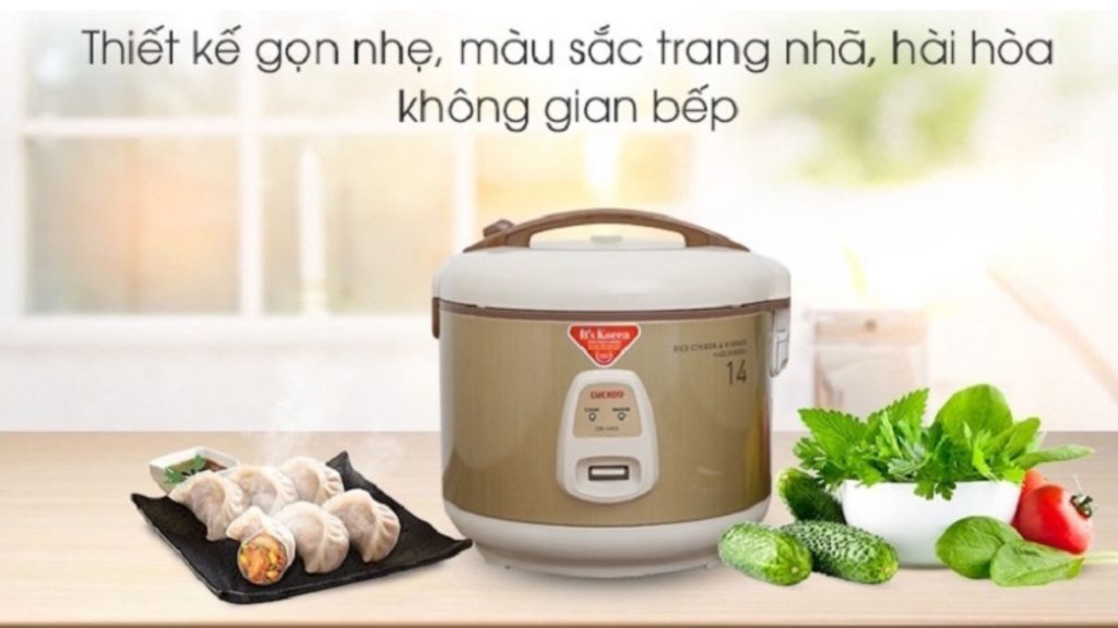 Nồi Cơm Cơ Cuckoo (CR-1413_GOIVVNCV) 2.5L sở hữu thiết kế đơn giản, nhỏ gọn