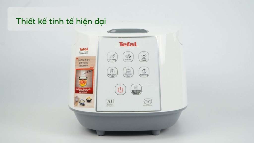 Nồi Cơm Điện Tử Tefal RK733168 1.8L Trắng Thiết kế tinh tế hiện đại