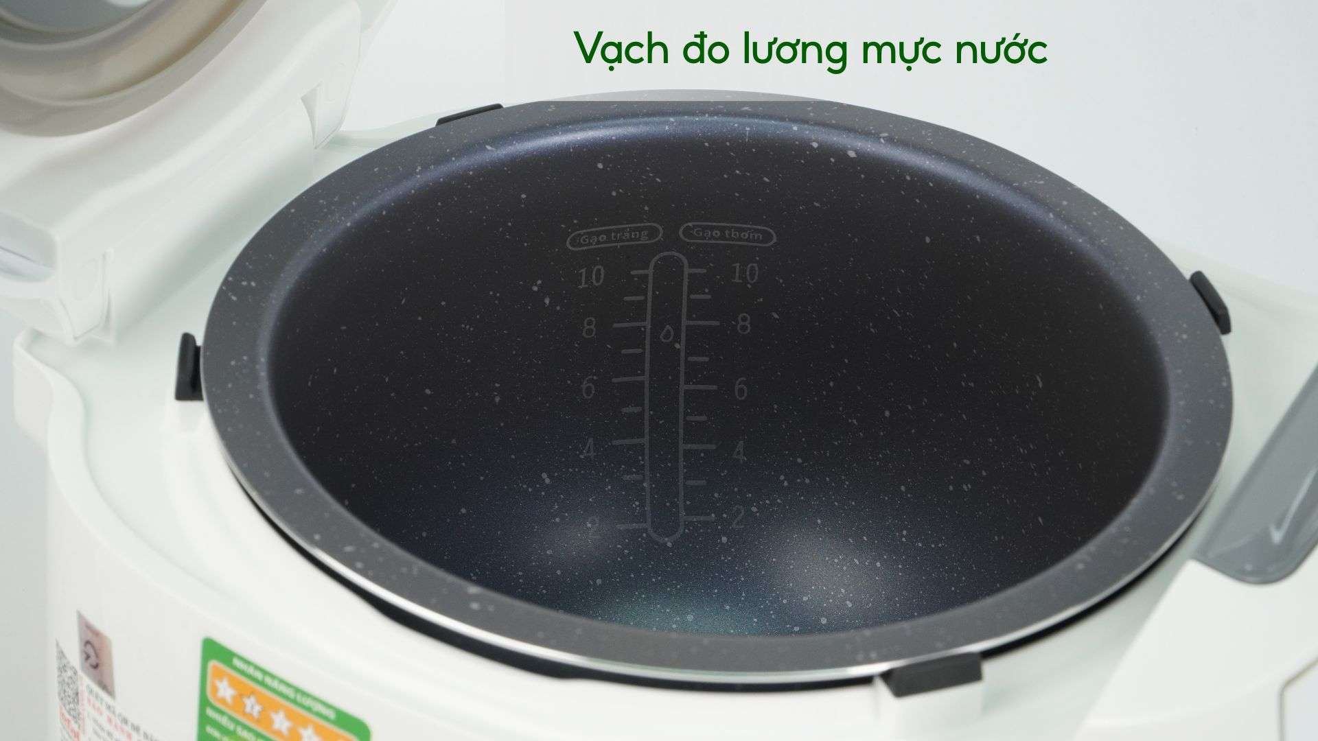 Nồi Cơm Điện Tử Tefal RK733168 1.8L Trắng Vạch đo lương mực nước