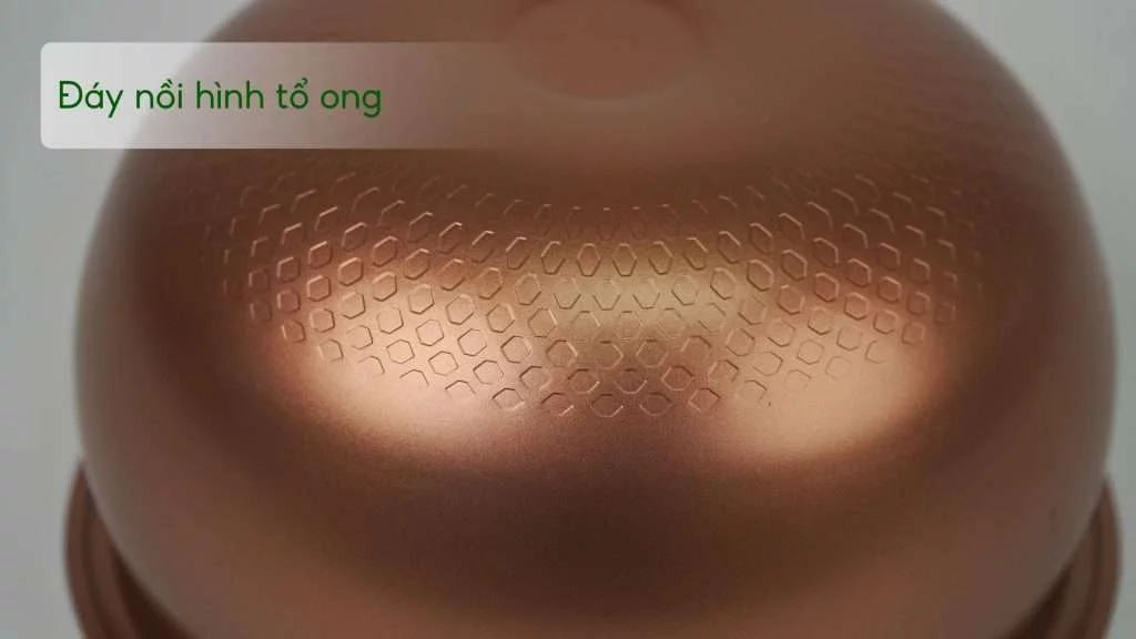 Nồi Cơm Điện Tử Tefal RK808168 1.5L Trắng Đáy nồi hình tổ ong