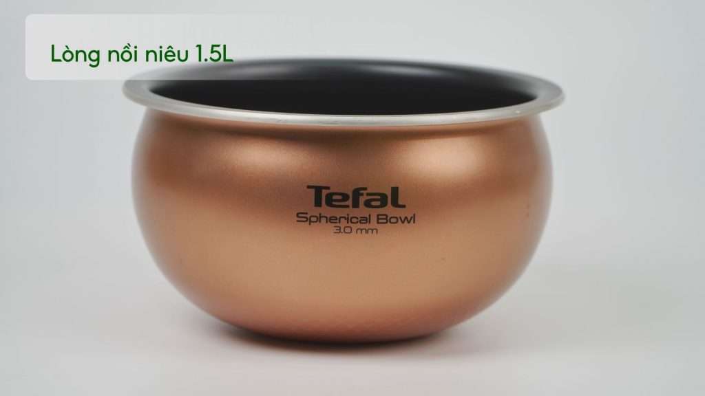 Nồi Cơm Điện Tử Tefal RK808168 1.5L Trắng Lòng nồi niêu 1.5L