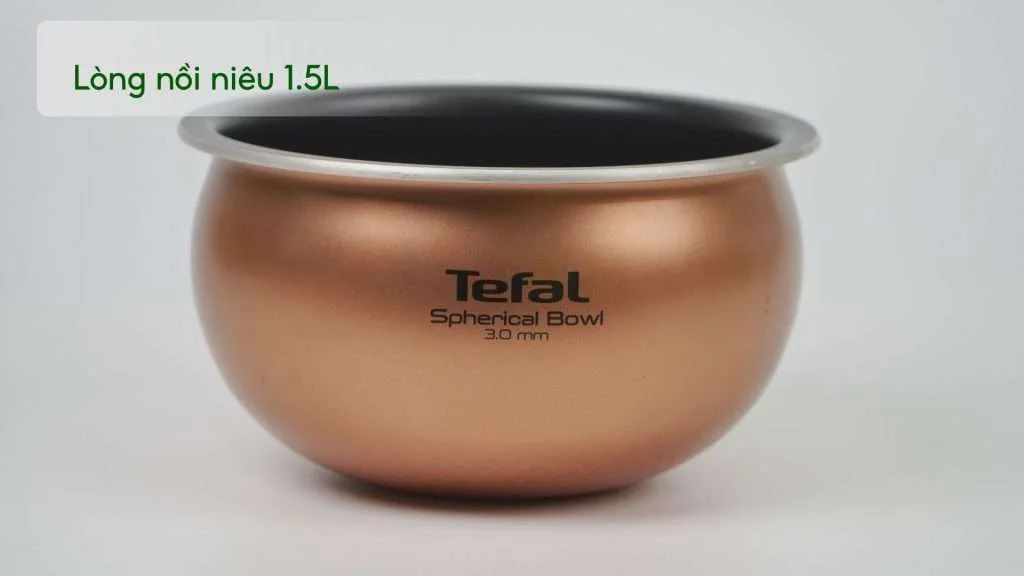 Nồi Cơm Điện Tử Tefal RK808168 1.5L Trắng Lòng nồi niêu 1.5L