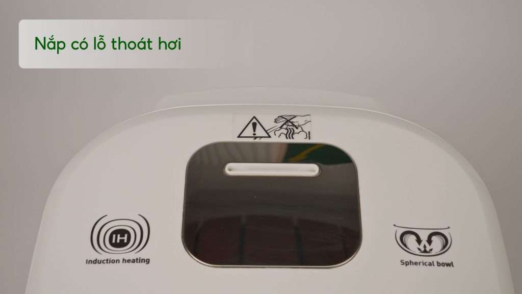 Nồi Cơm Điện Tử Tefal RK808168 1.5L Trắng Nắp có lỗ thoát hơi