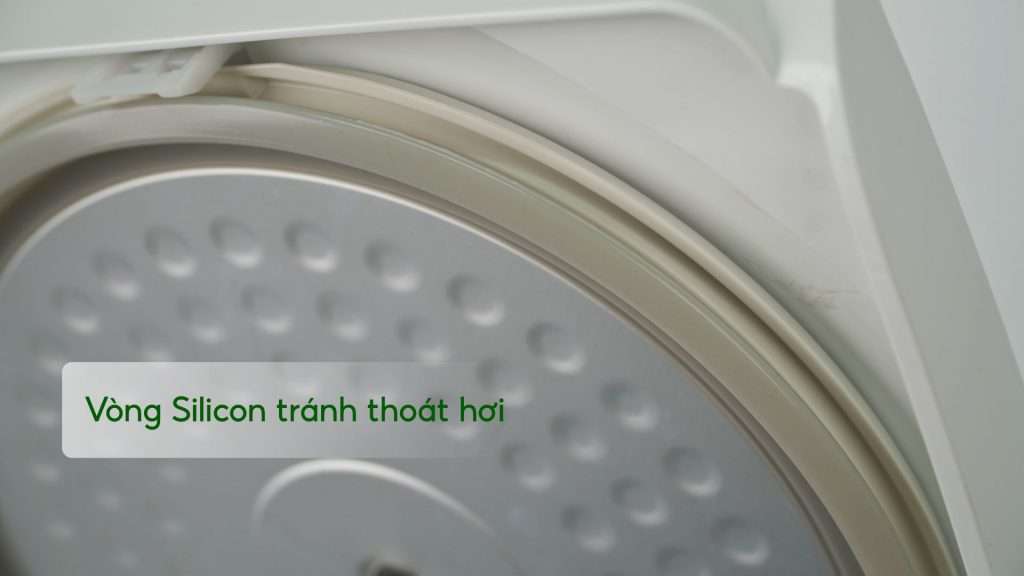 Nồi Cơm Điện Tử Tefal RK808168 1.5L Trắng Vòng Silicon tránh thoát hơi