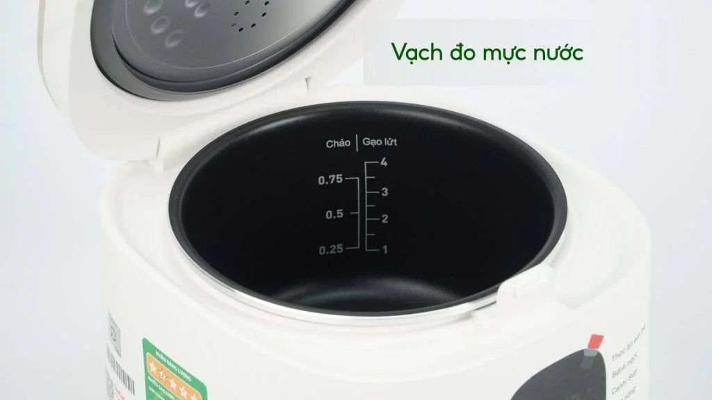 Nồi Cơm Điện Tử Tefal Rice Mate Mini RK515168 0.7L Begie Vạch đo mực nước