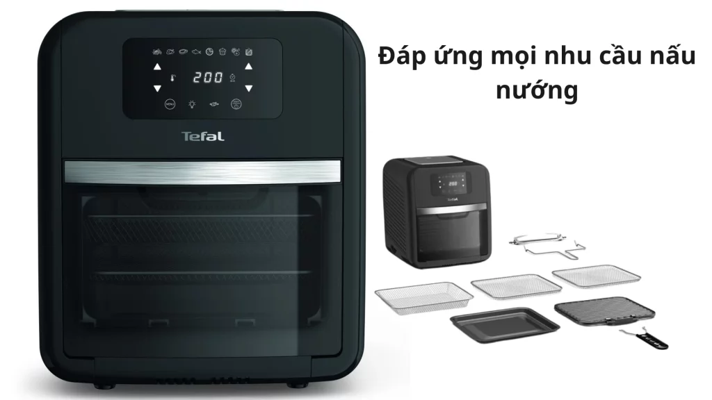 Nồi chiên không dầu Tefal 11 Lit (FW501815) thiết kế đen sang trọng, đa dạng nấu nướng