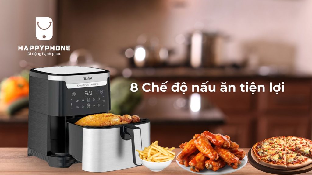 Nồi chiên không dầu Tefal EY801D15 sở hữu 8 chương trình nấu tự động