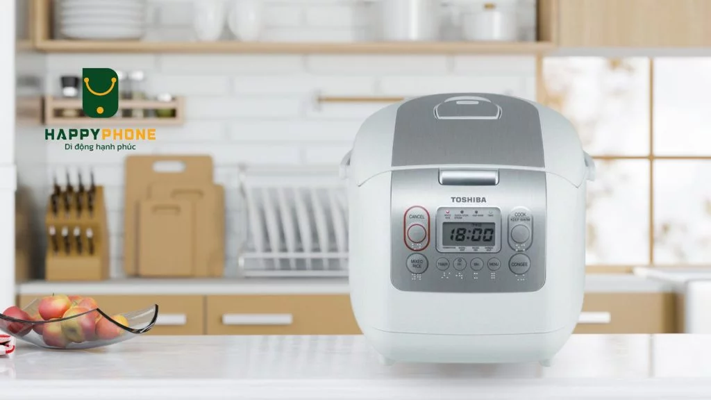 Nồi cơm điện cơ Toshiba RC-18NTFV được thiết kế nhỏ gọn
