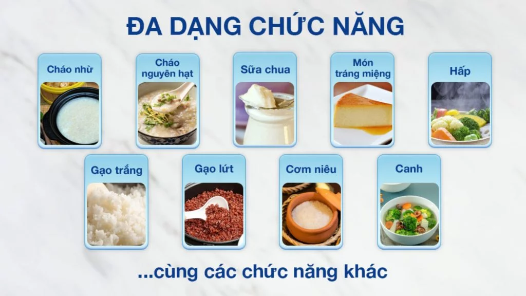 Nồi cơm điện tử Tefal 1.5 Lit (RK808168) Chương trình nấu ăn đa dạng , khả năng giữ ấm 24 tiếng