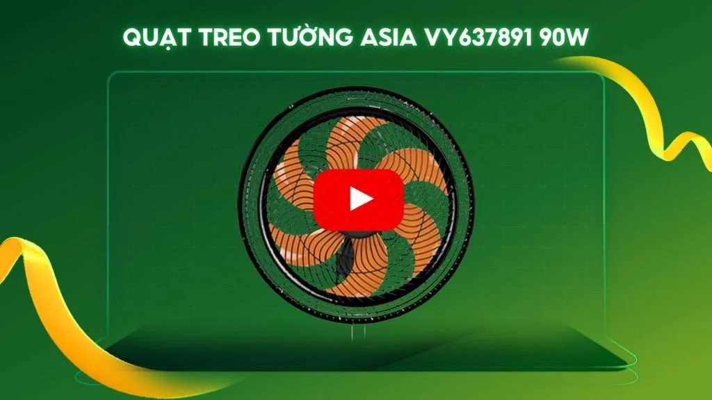 QUẠT TREO TƯỜNG ASIA VY637891 90W ĐEN