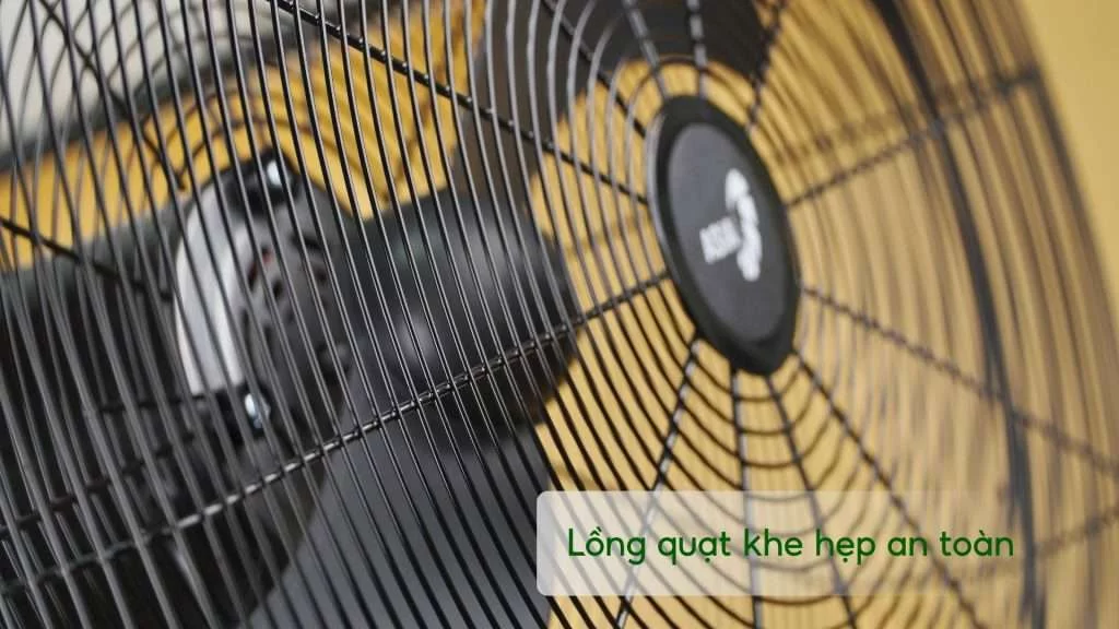 Quạt Đứng Asiavina D24001-DV0 120W Đen Lồng quạt khe hẹp an toàn