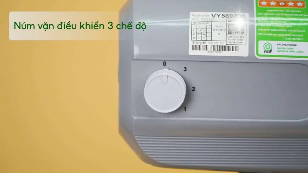 Quạt Đứng Asiavina VY589790 80W Xám Núm vặn điều khiển 3 chế độ