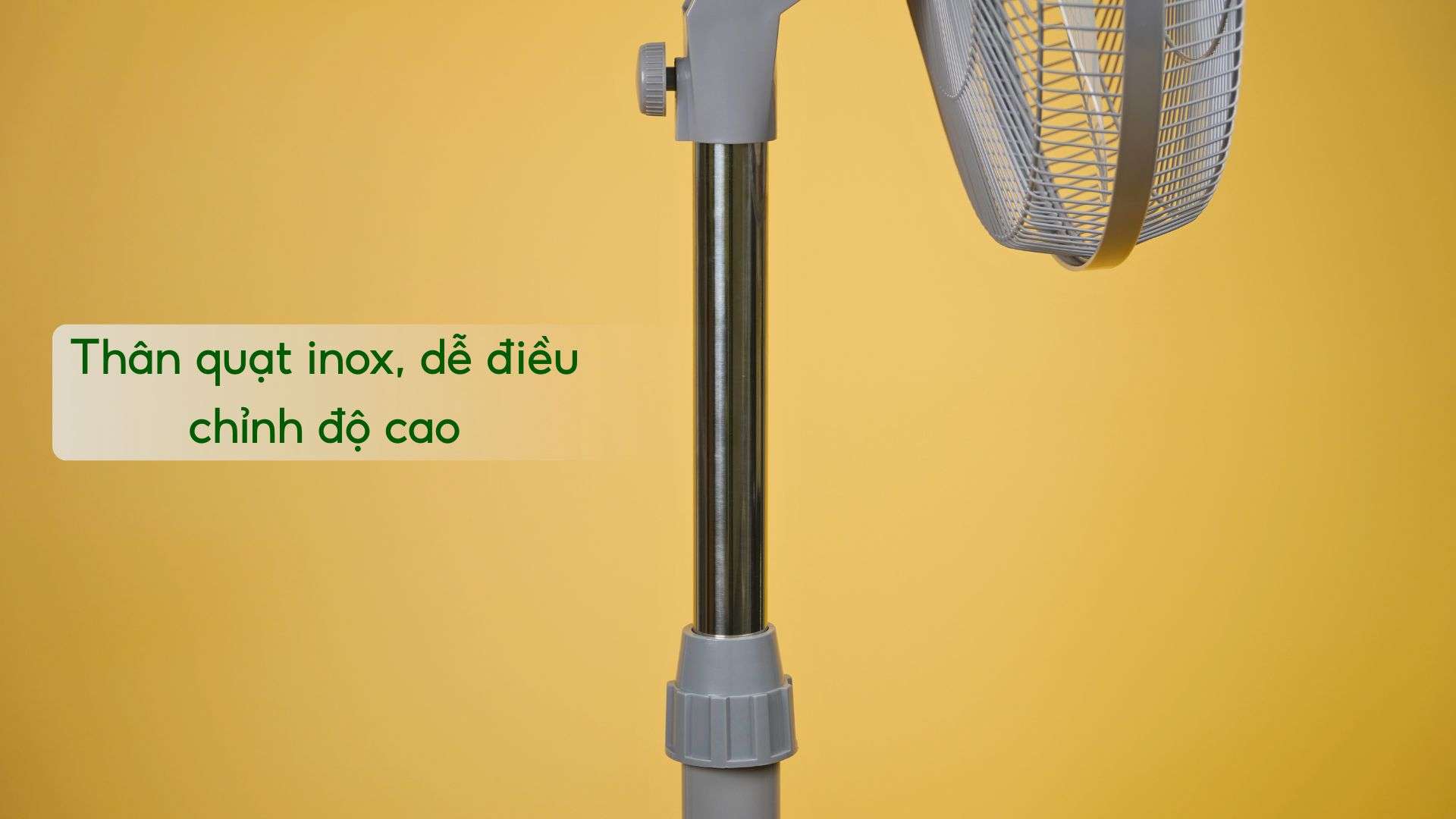 Quạt Đứng Asiavina VY589790 80W Xám Thân quạt inox, dễ điều chỉnh độ cao