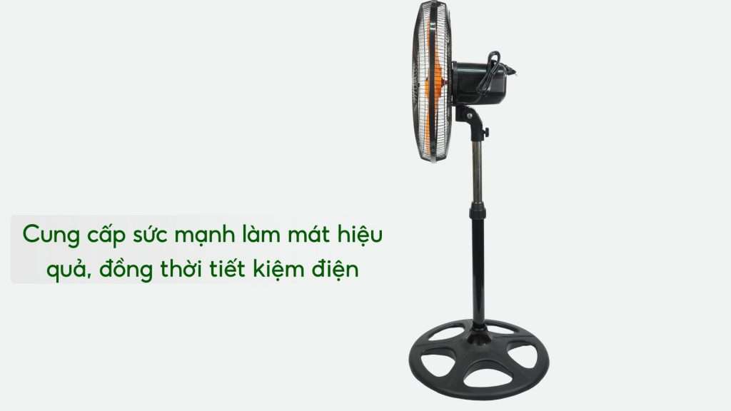 Quạt Đứng Asiavina VY589890 80W Đen Cung cấp sức mạnh làm mát hiệu quả, đồng thời tiết kiệm điện