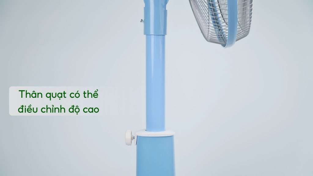 Quạt Lửng Asiavina VY358192 55W Xanh Thiên Thanh Thân quạt có thể điều chỉnh độ cao