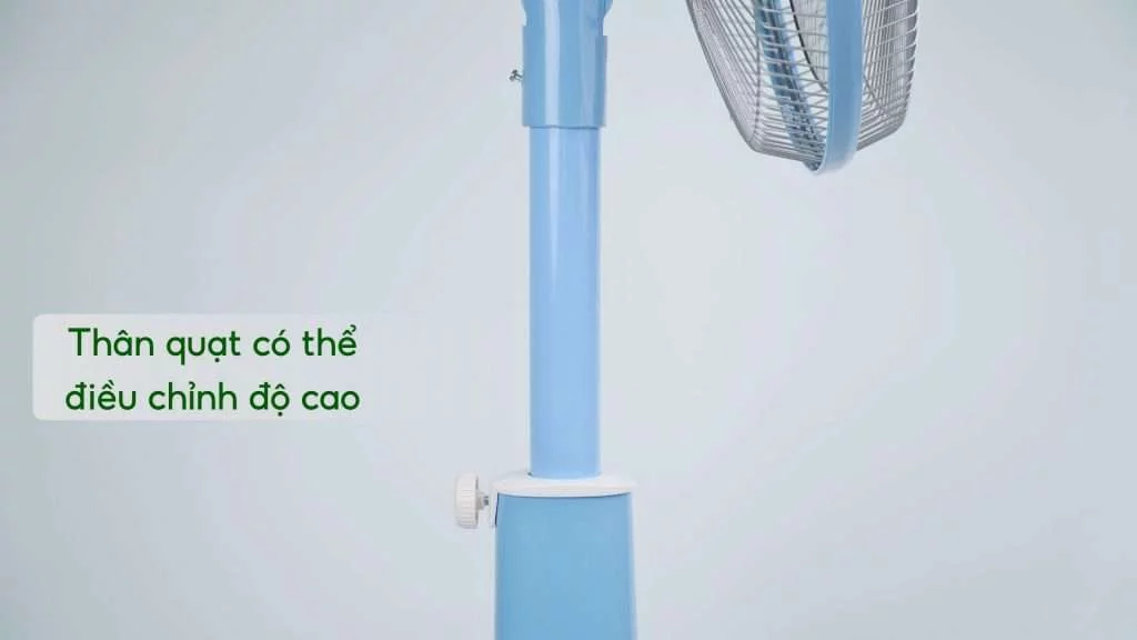 Quạt Lửng Asiavina VY358192 55W Xanh Thiên Thanh Thân quạt có thể điều chỉnh độ cao