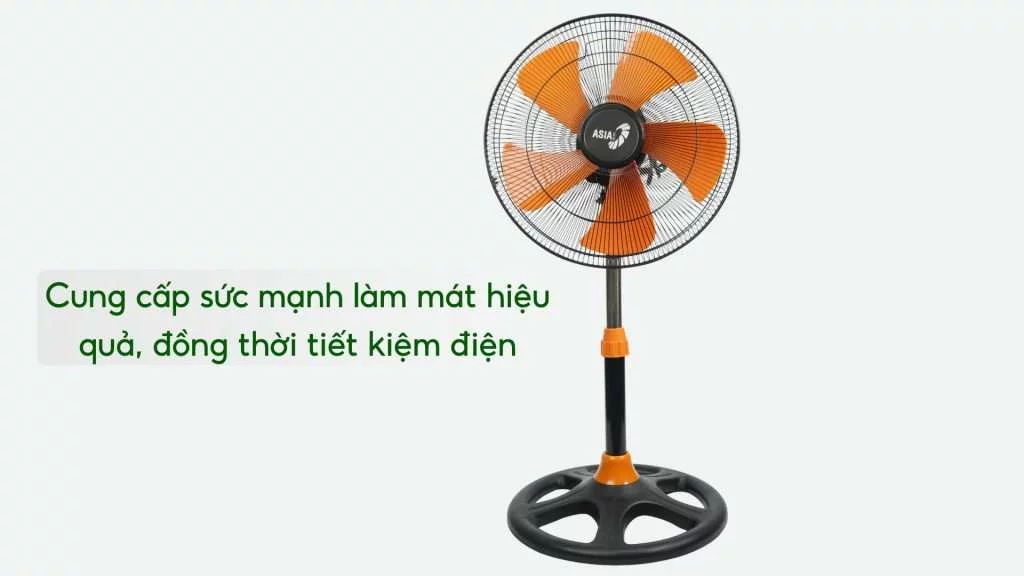 Quạt Lửng Asiavina VY558890 75W Đen Cung cấp sức mạnh làm mát hiệu quả, đồng thời tiết kiệm điện