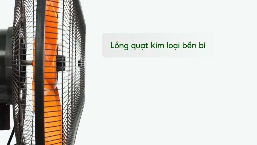 Quạt Lửng Asiavina VY558890 75W Đen Lồng quạt kim loại bền bỉ