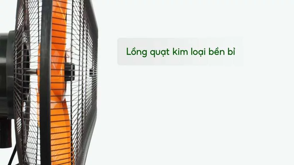 Quạt Lửng Asiavina VY558890 75W Đen Lồng quạt kim loại bền bỉ