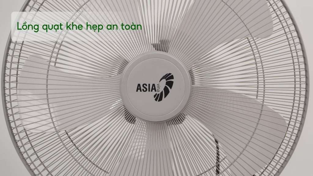 Quạt Sàn Asiavina VY586790 80W Xám Lồng quạt khe hẹp an toàn